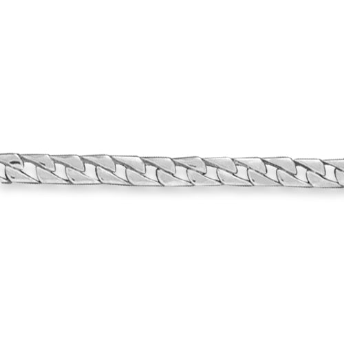 Handmade Solid Gold Curb Bracelet , 7mm