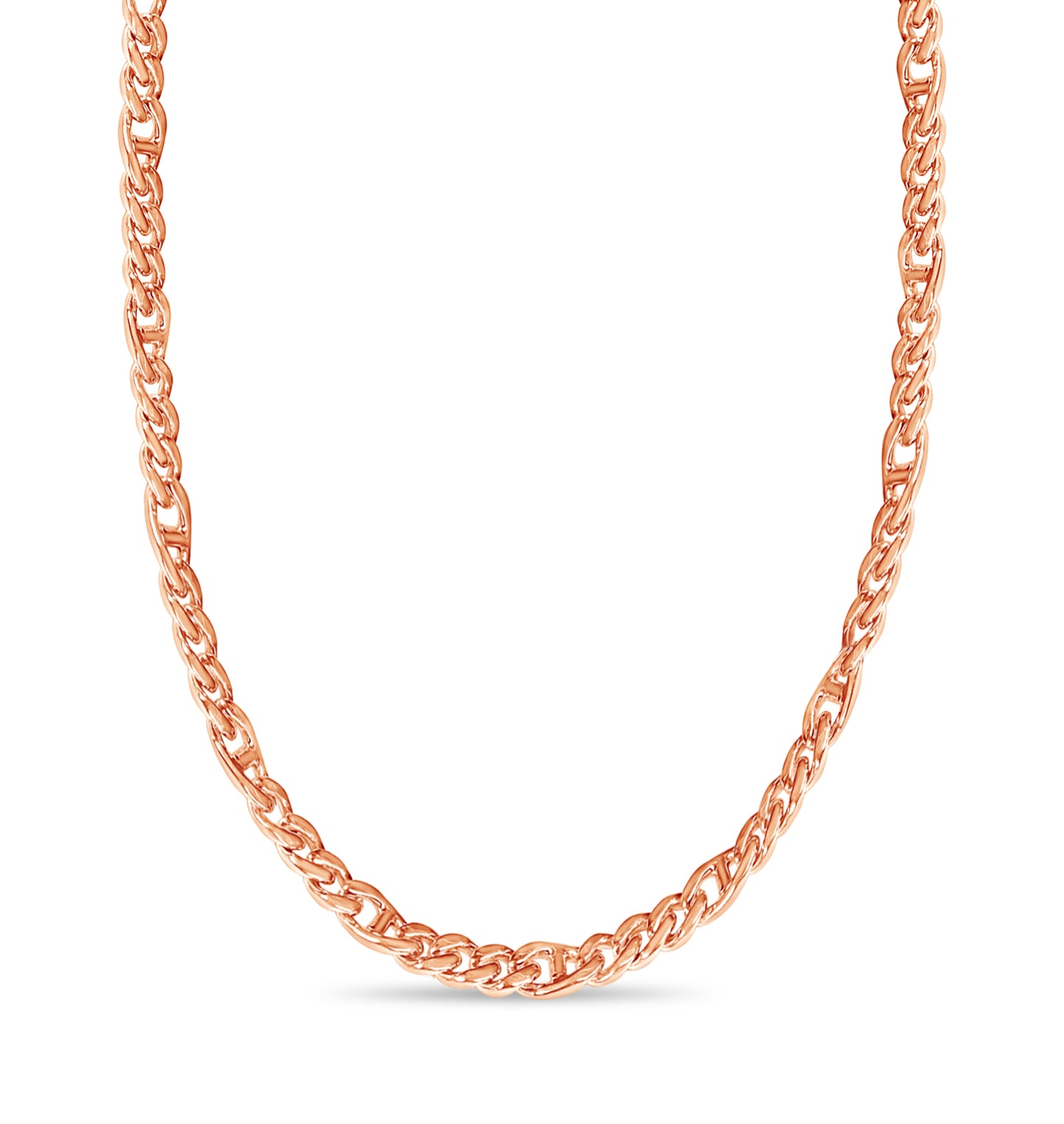 Handmade Solid Gold Mariner Necklace , 7mm