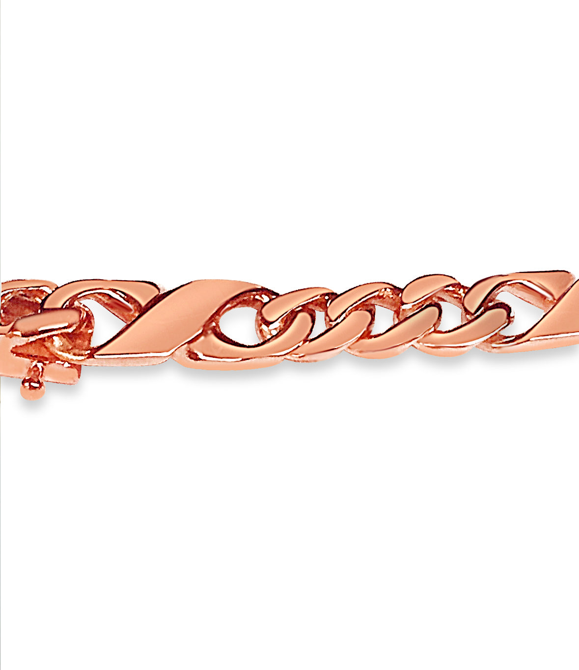 Handmade Solid Gold XO Curb Bracelet , 6mm