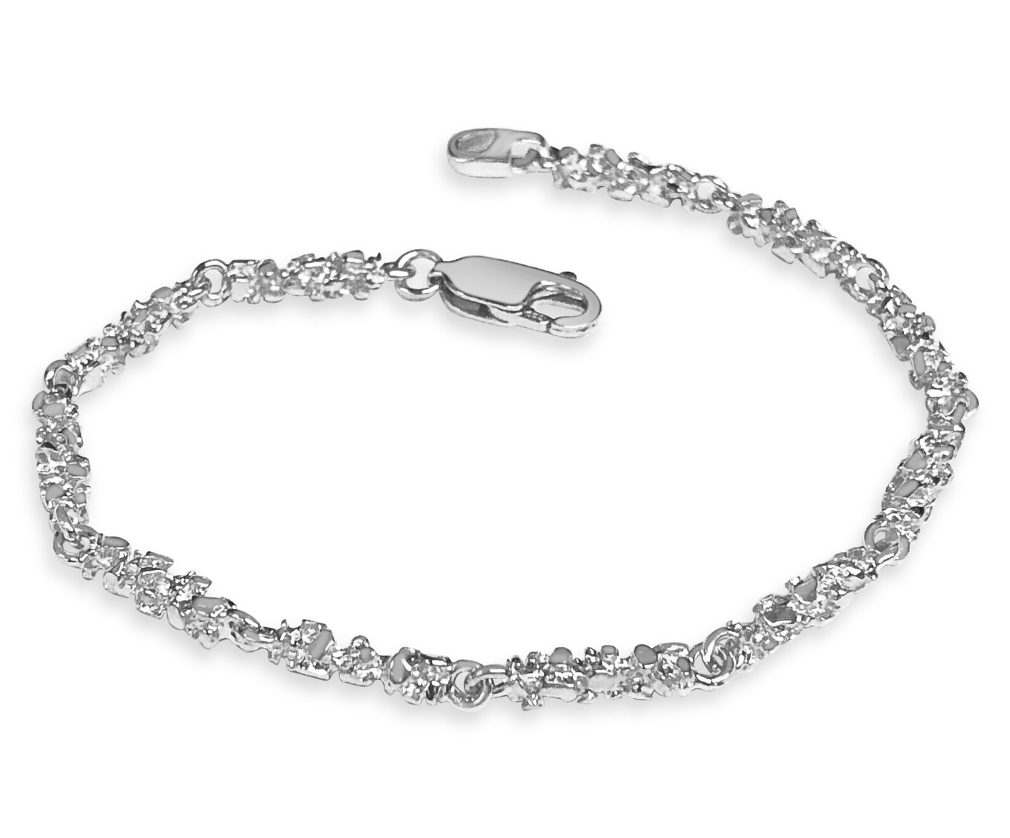 Handmade Solid Gold Nugget Bracelet , 4mm