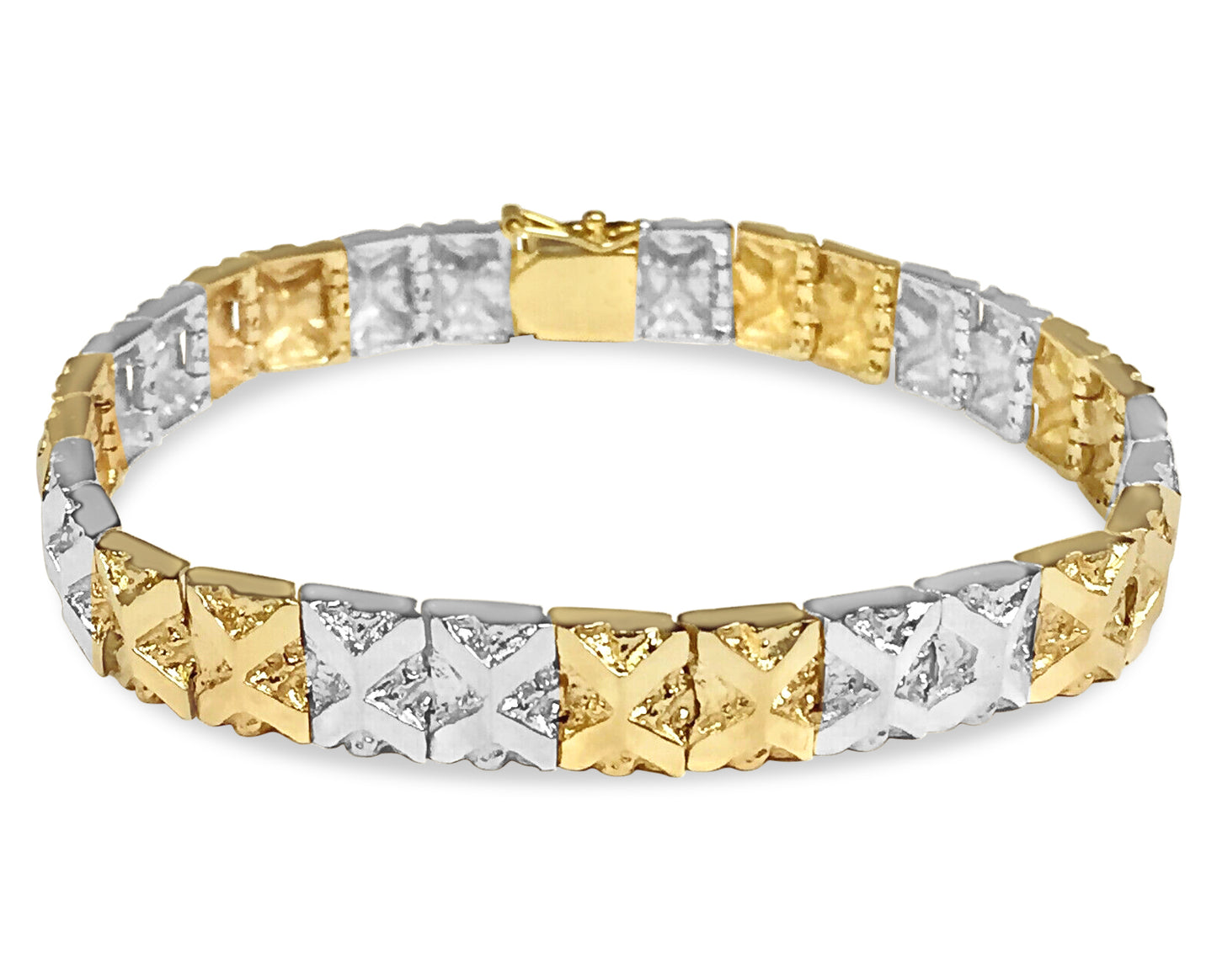 Handmade Solid Gold Nugget Bracelet , 9mm