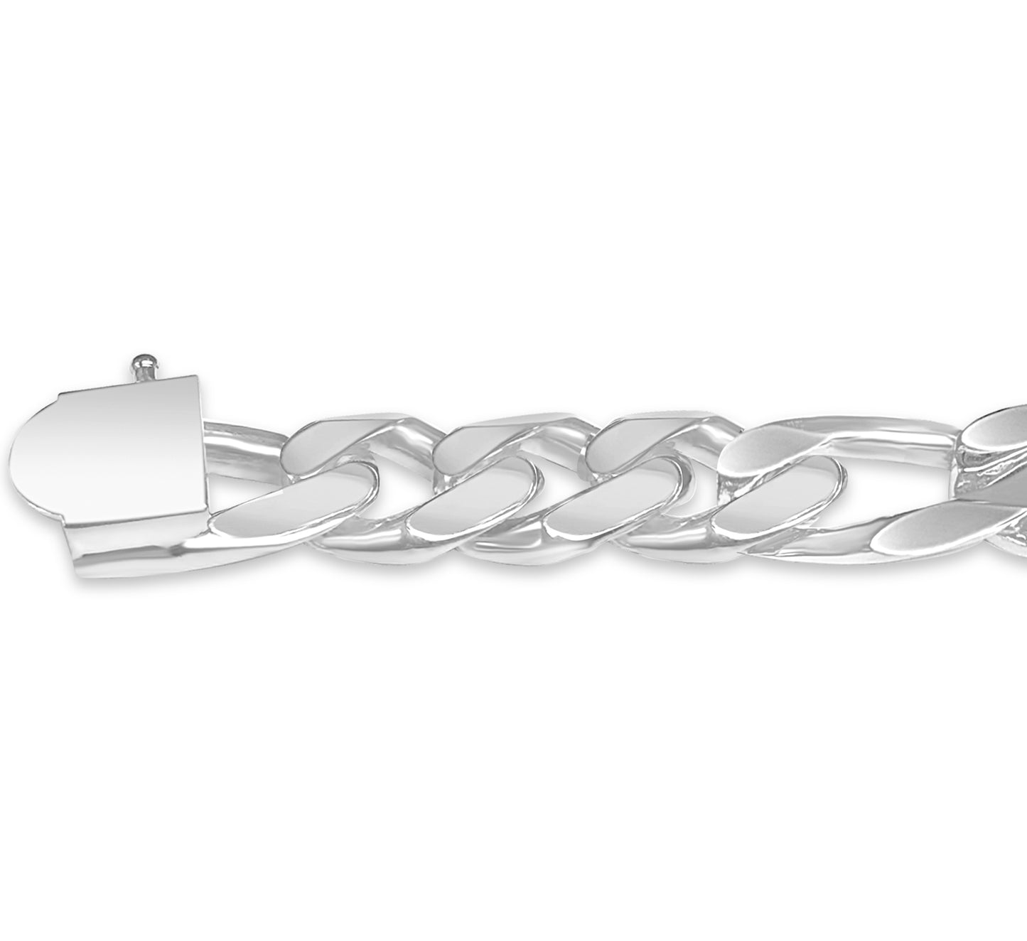 Handmade Solid Gold ID Figaro Bracelet , 12mm