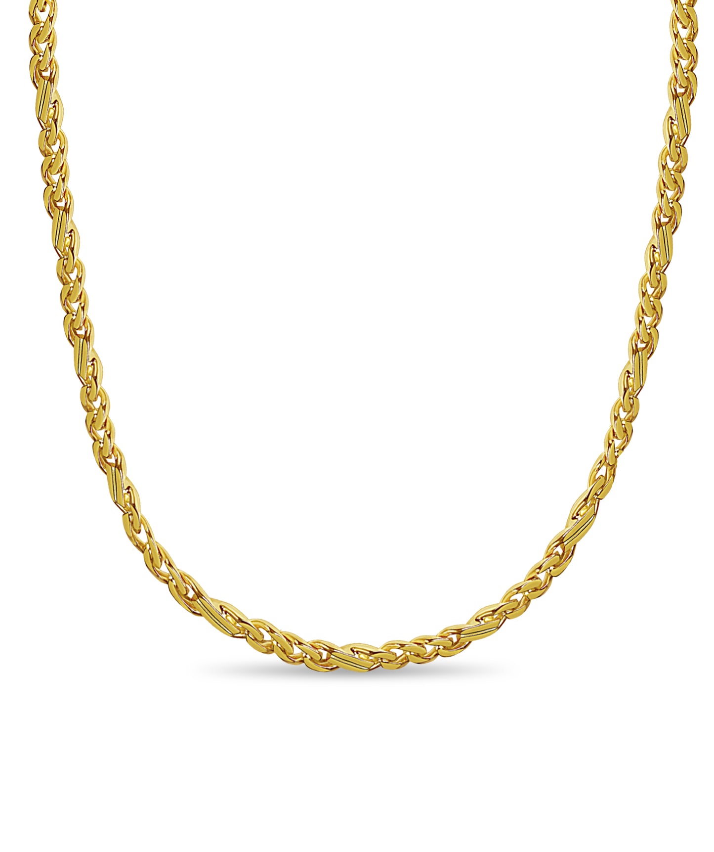 Handmade Solid Gold Curb Necklace , 7mm