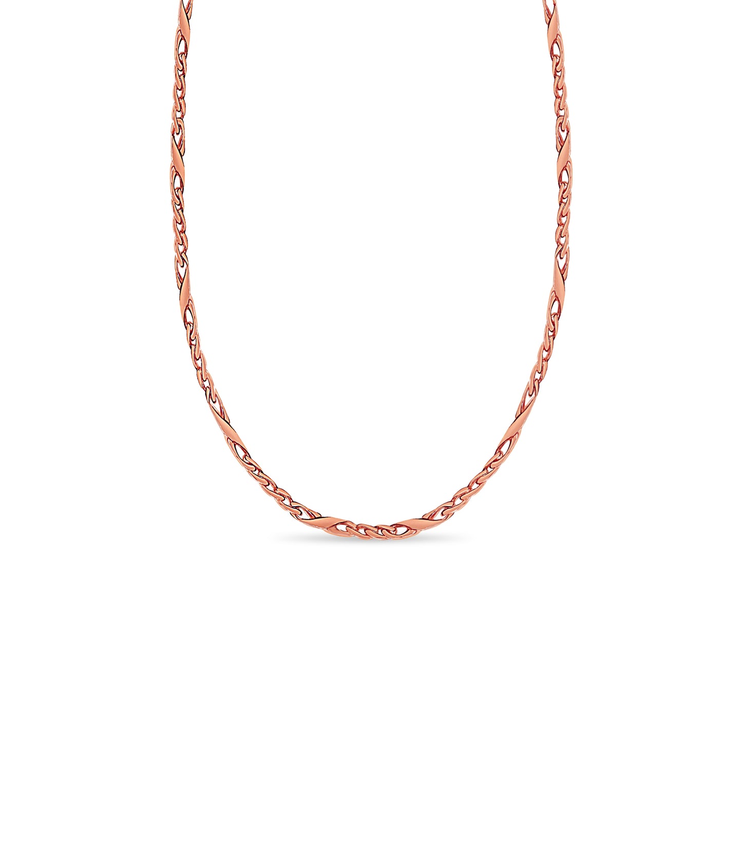 Handmade Solid Gold XO Curb Necklace , 6mm