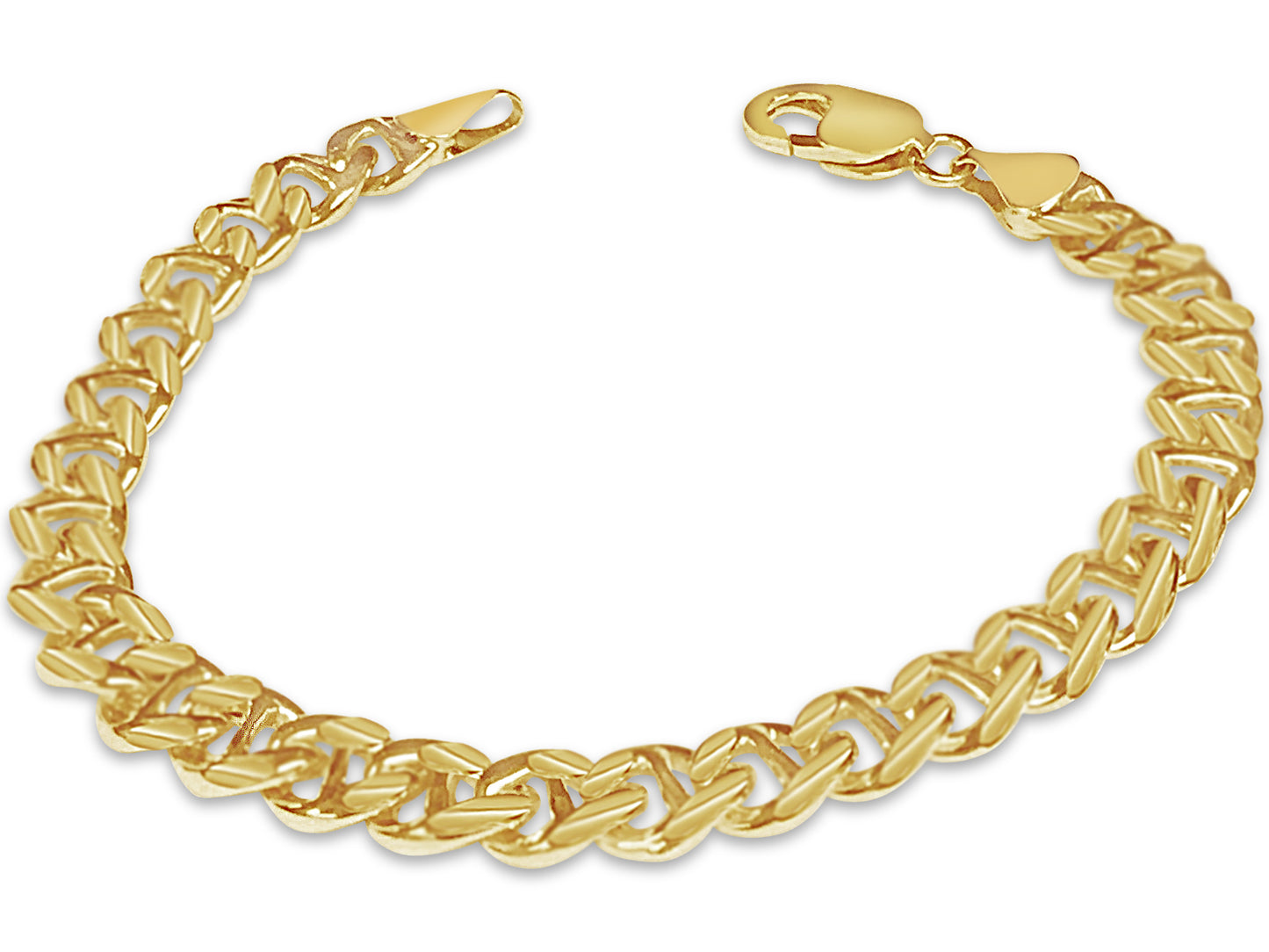 Handmade Solid Gold Mariner Bracelet , 9mm