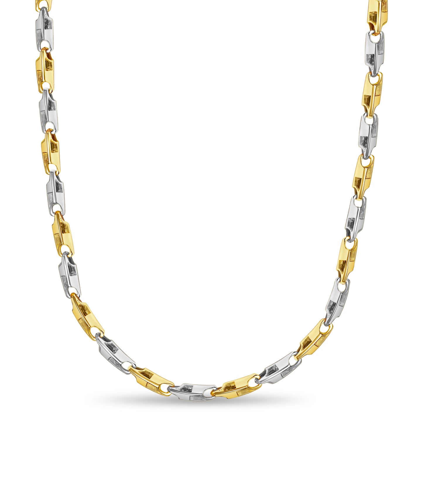 Handmade Solid Gold Rectangle Tube Necklace , 6mm