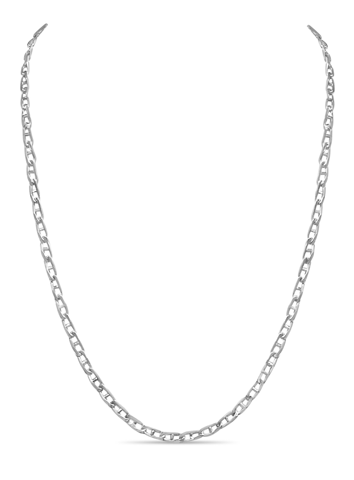 Handmade Solid Gold Anchor Mariner Necklace , 4mm