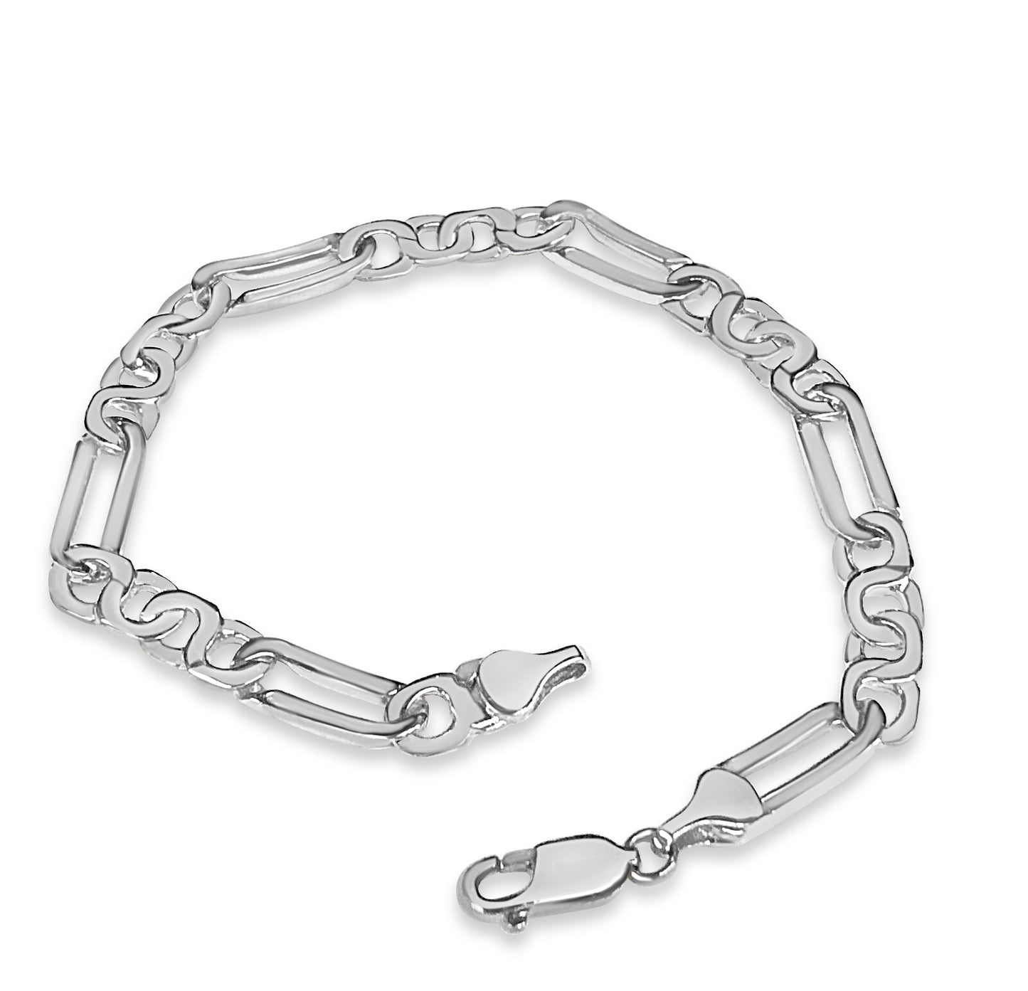 Handmade Solid Gold Figaro Infinity Bracelet , 6mm