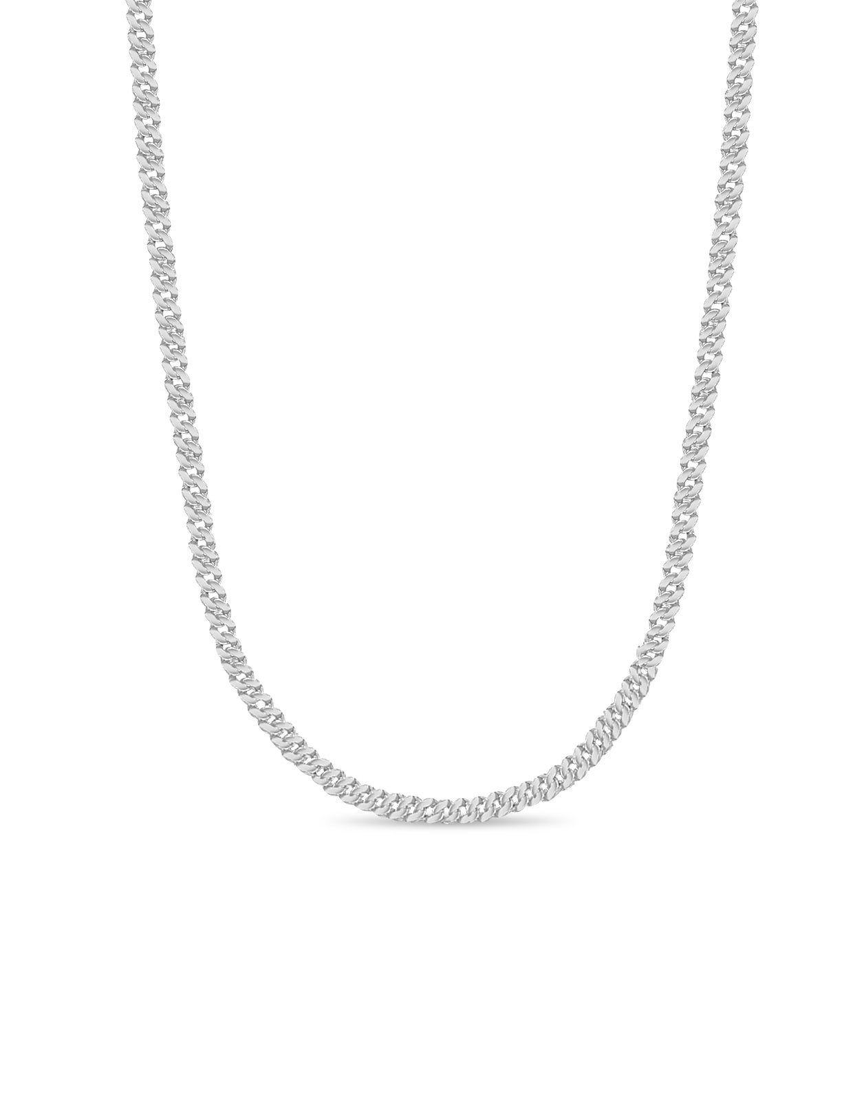 Handmade Solid Gold Curb Necklace , 14mm