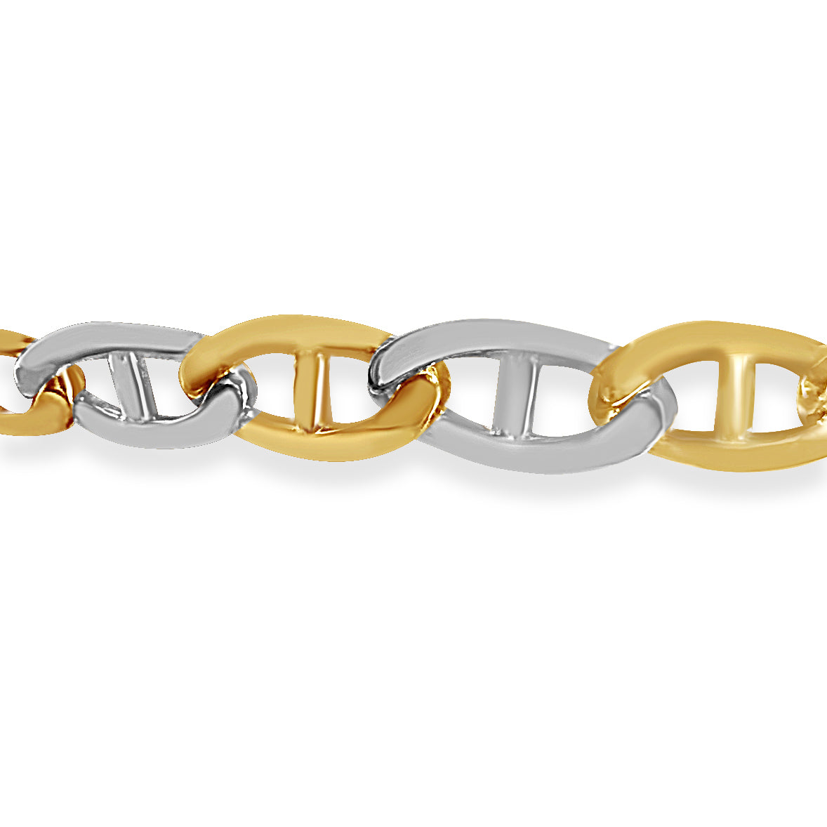 Handmade Solid Gold Anchor Mariner Bracelet , 9mm