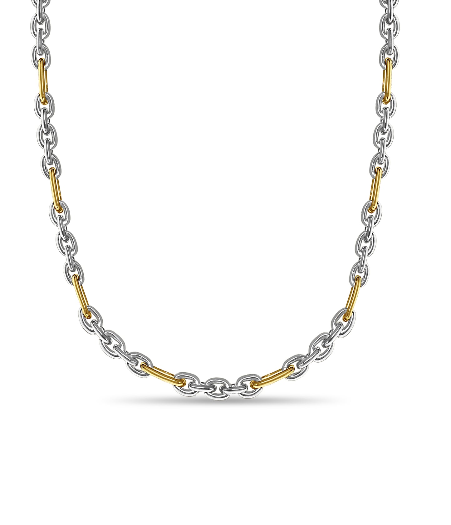 Handmade Solid Gold Rolo (Figaro) Necklace , 7mm