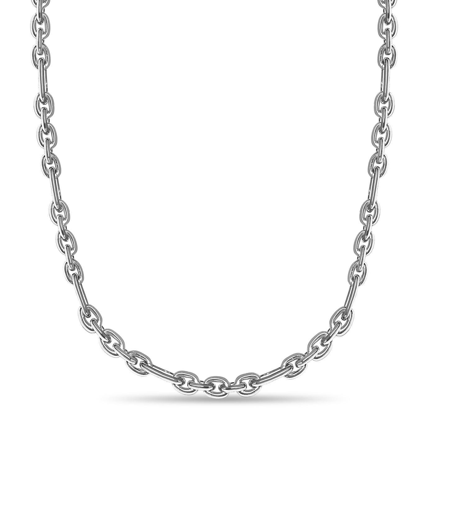 Handmade Solid Gold Rolo (Figaro) Necklace , 7mm