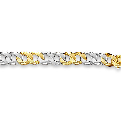 Handmade Solid Gold ID Curb Bracelet , 9mm