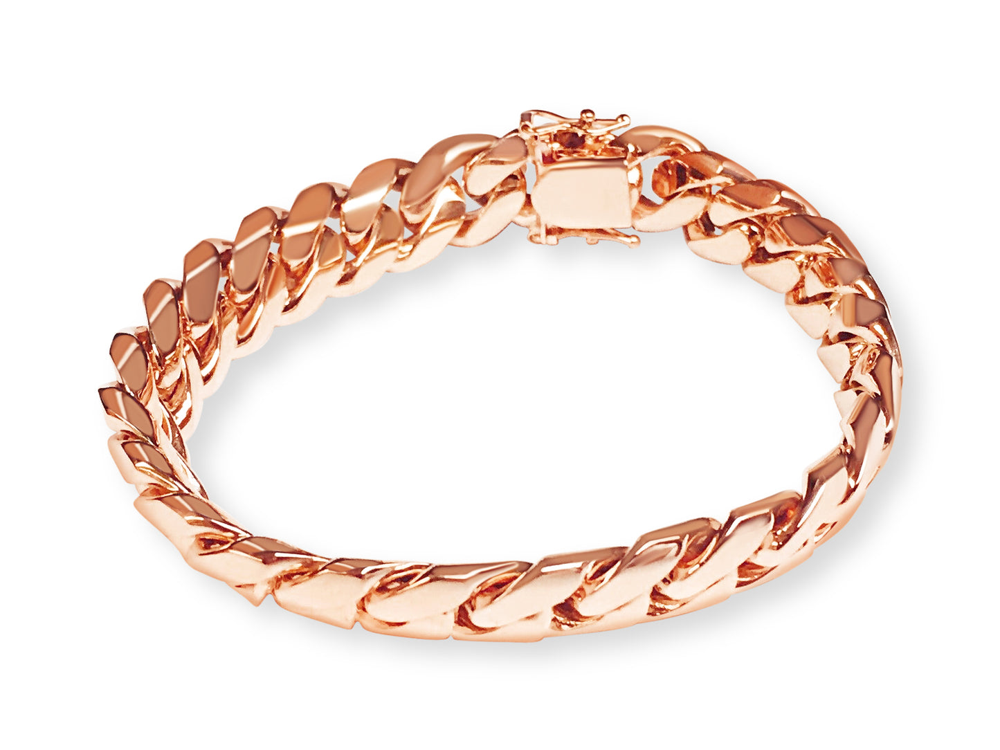 Handmade Solid Gold Miami Cuban Bracelet , 13mm