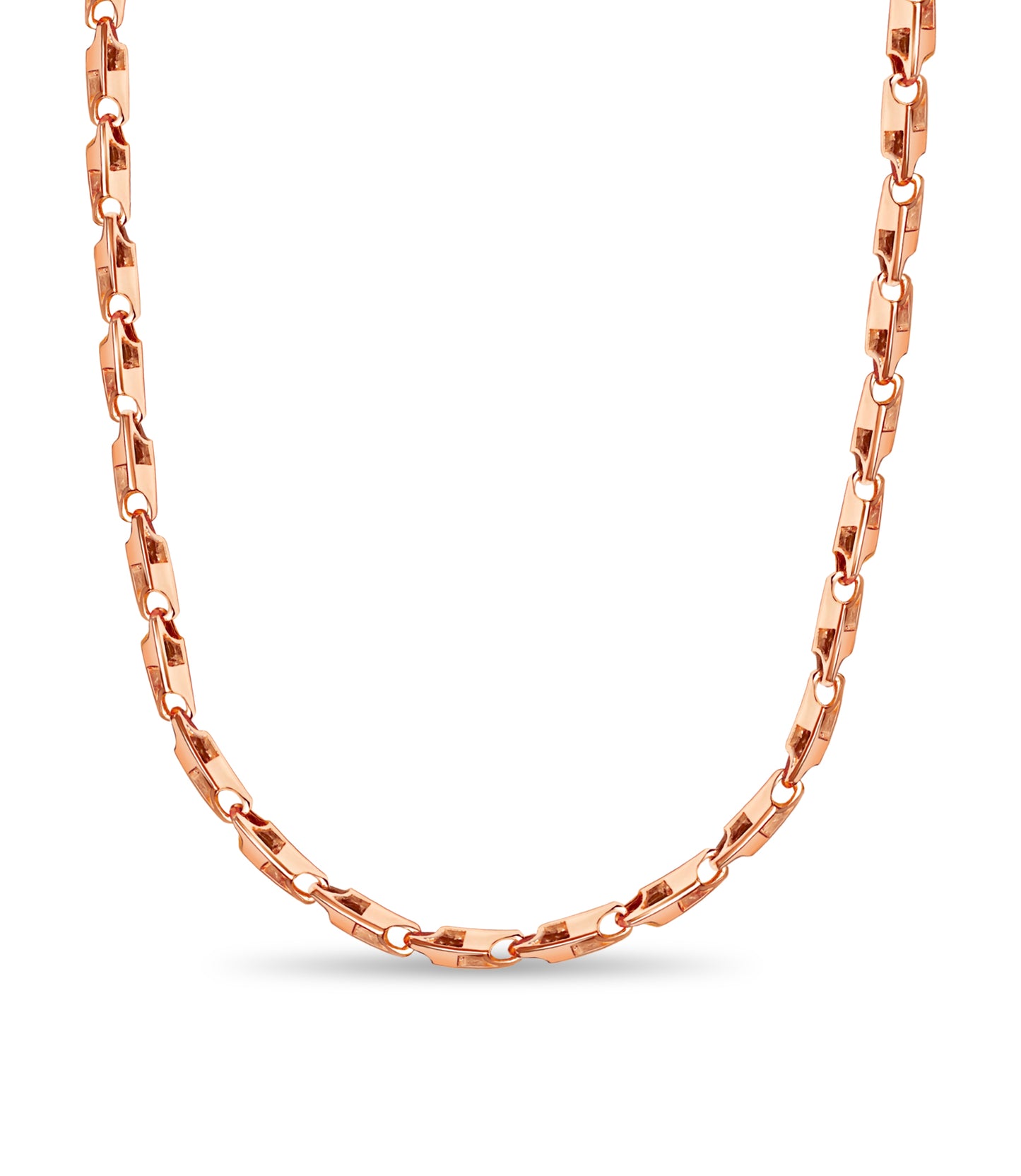 Handmade Solid Gold Rectangle Tube Necklace , 6mm