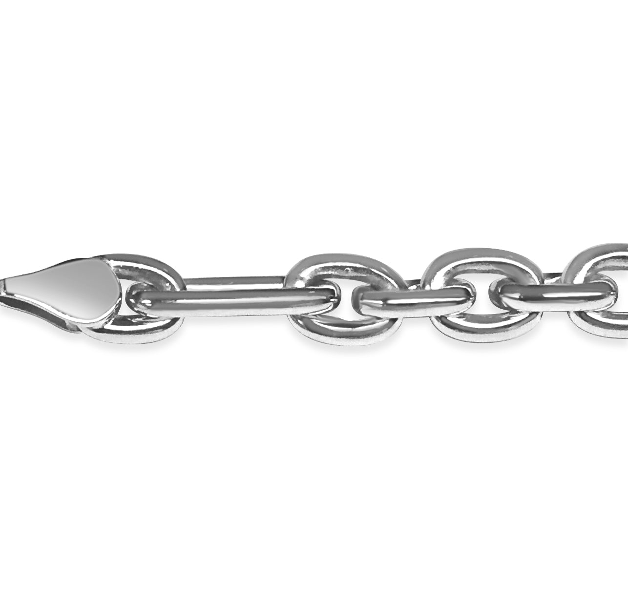 Handmade Solid Gold Rolo (Figaro) Bracelet , 7mm