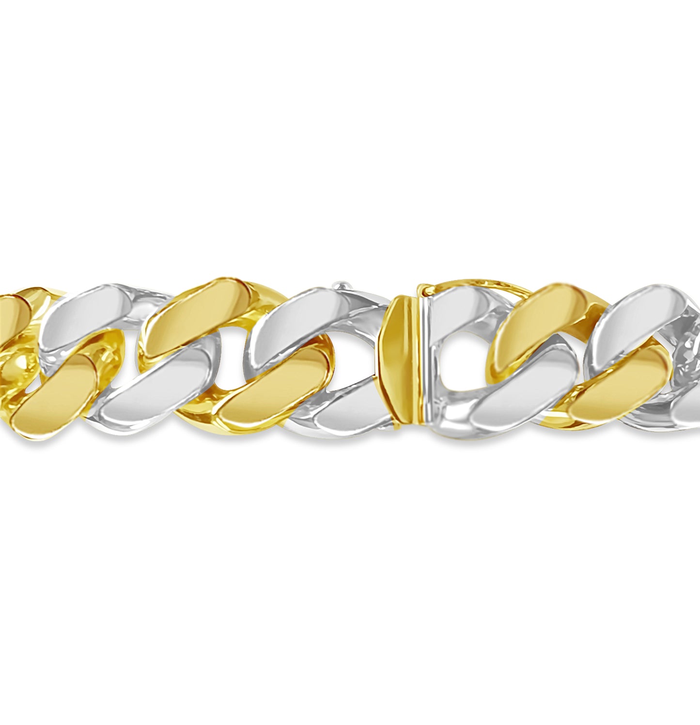 Handmade Solid Gold ID Curb Bracelet , 15mm