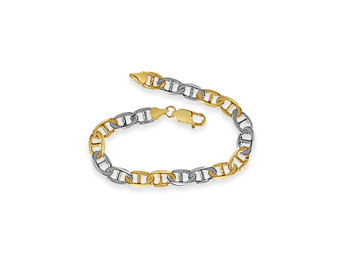 Handmade Solid Gold Mariner Bracelet , 8mm