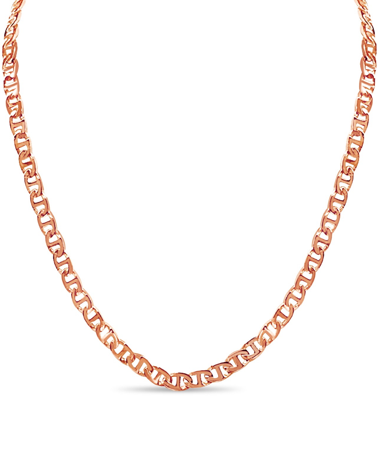 Handmade Solid Gold Mariner Necklace , 7mm