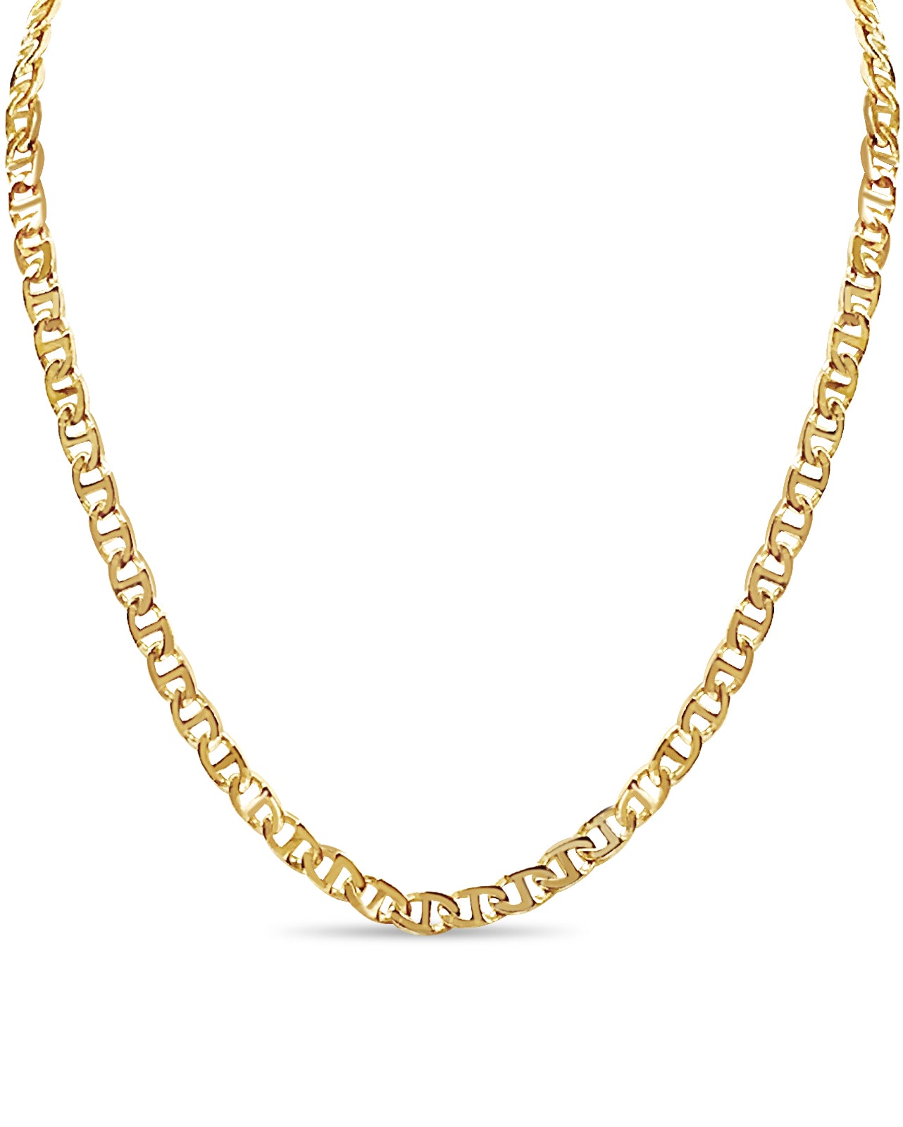 Handmade Solid Gold Mariner Necklace , 7mm