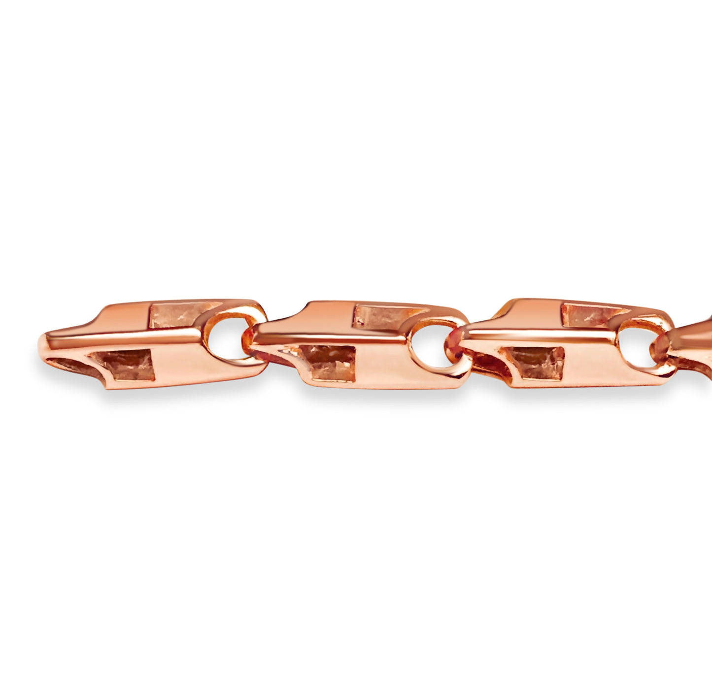 Handmade Solid Gold Rectangle Tube Bracelet , 6mm