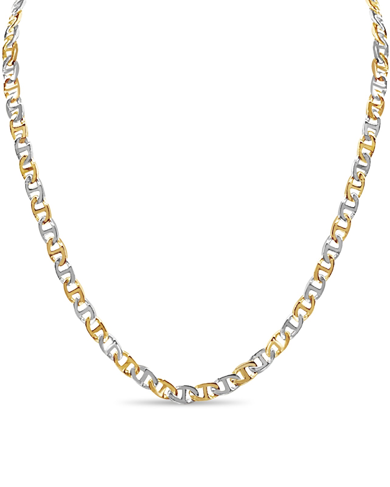 Handmade Solid Gold Mariner Necklace , 7mm