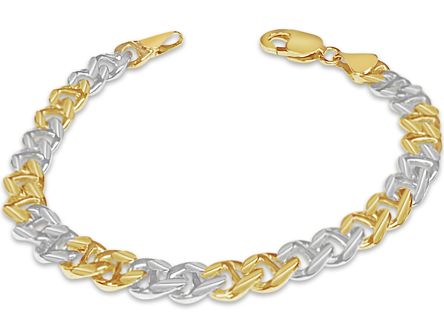 Handmade Solid Gold Mariner Bracelet , 9mm
