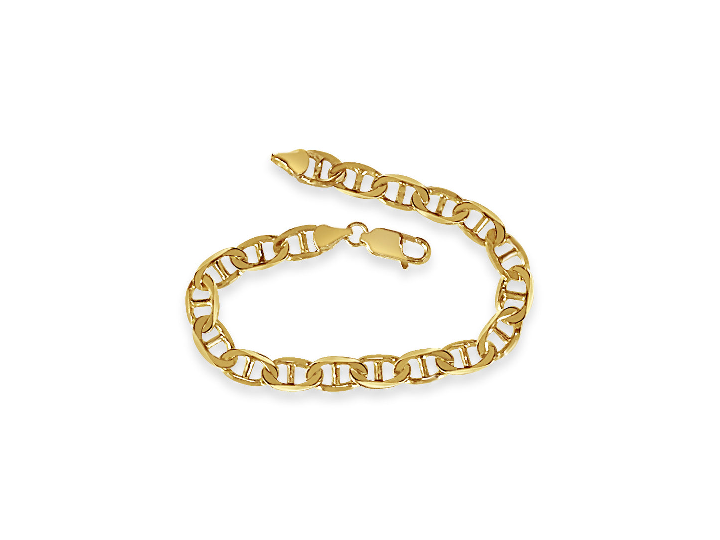 Handmade Solid Gold Mariner Bracelet , 8mm