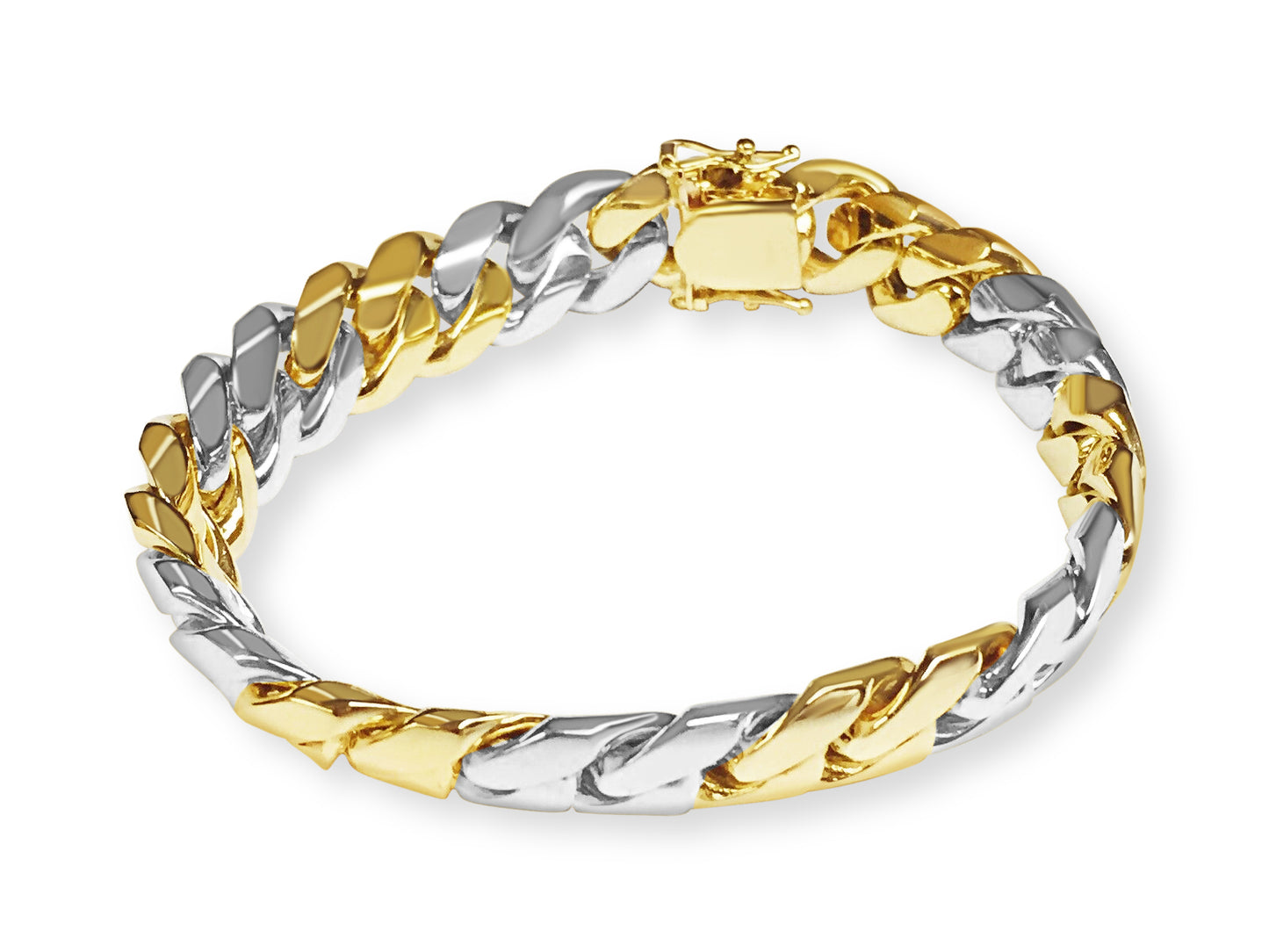 Handmade Solid Gold Miami Cuban Bracelet , 13mm