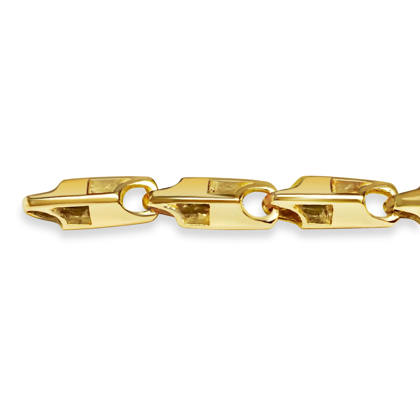 Handmade Solid Gold Rectangle Tube Bracelet , 6mm