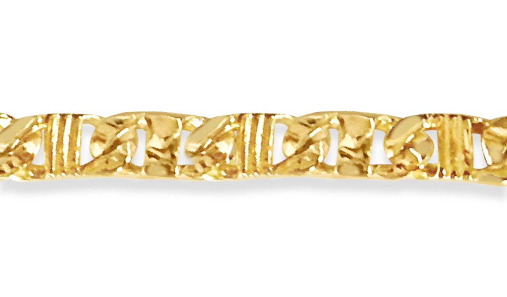 Handmade Solid Gold Anchor Mariner Necklace , 6mm