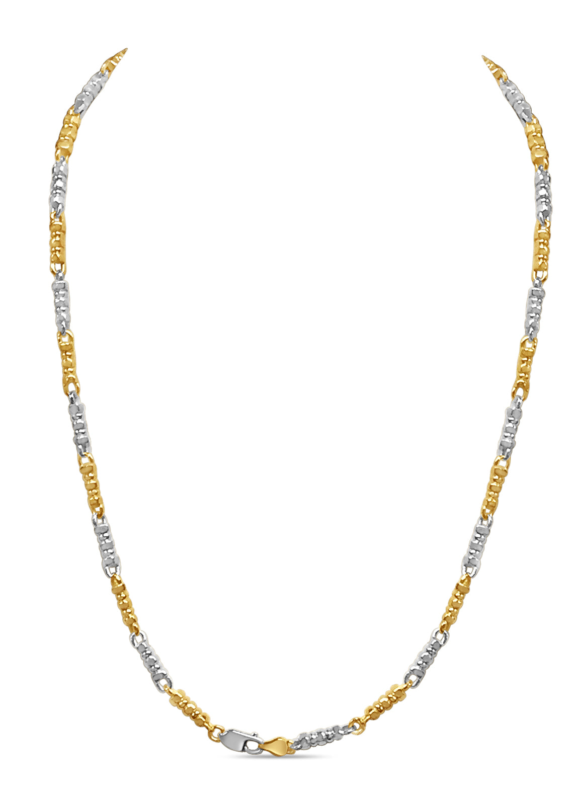 Handmade Solid Gold Bead Necklace , 5mm