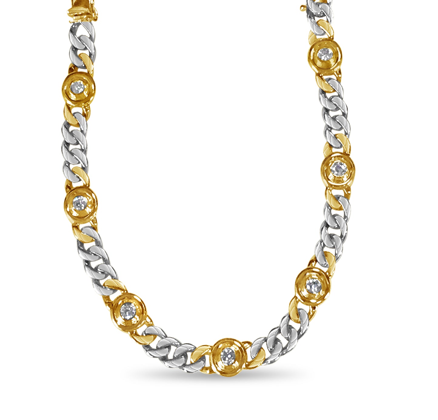 Handmade Solid Gold Curb Necklace , 8mm