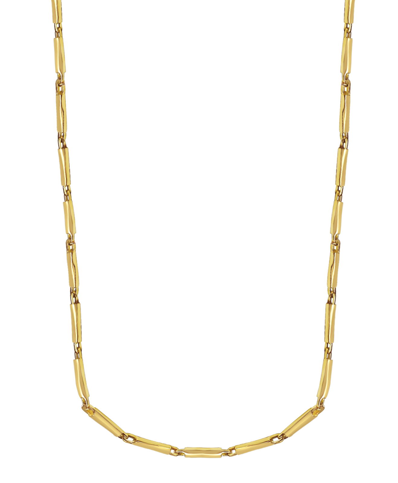 Handmade Solid Gold Cylinder Tube Necklace , 4mm