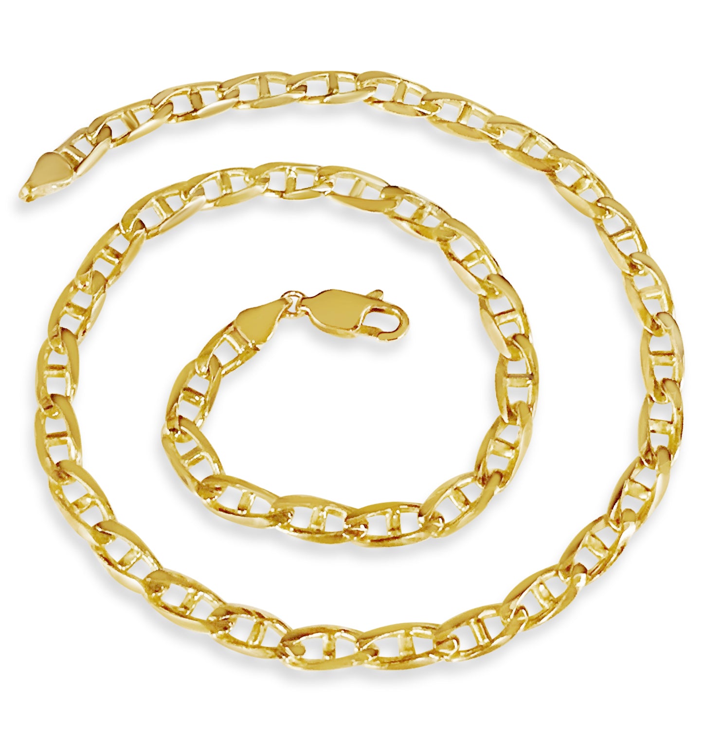 Handmade Solid Gold Anchor Mariner Bracelet , 6mm