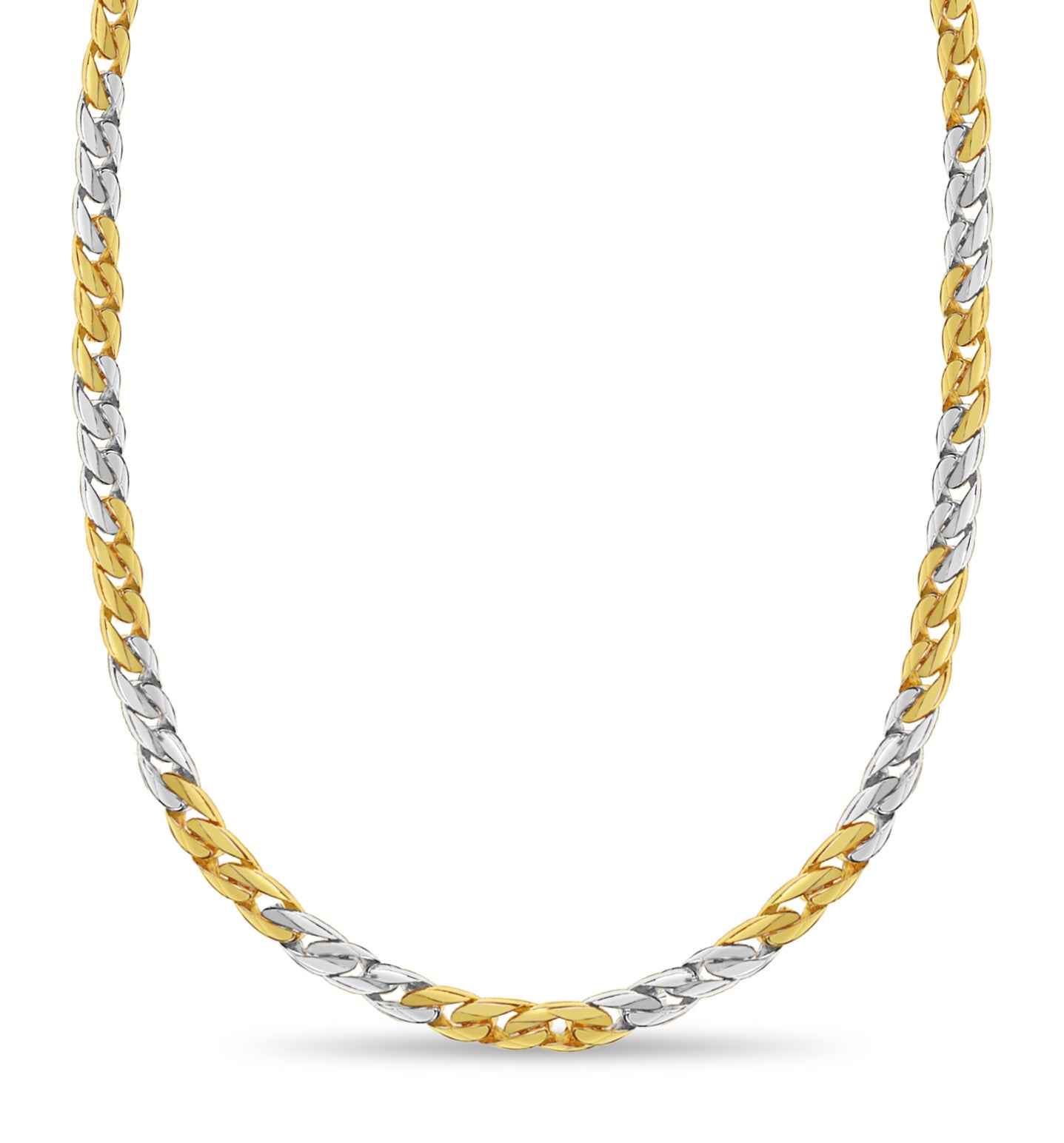Handmade Solid Gold Curb Necklace , 13mm