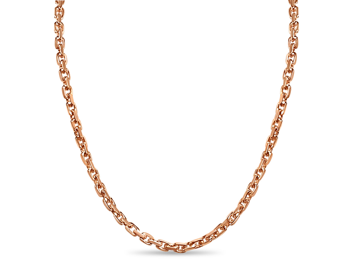 Handmade Solid Gold Fancy Rolo Necklace , 7mm