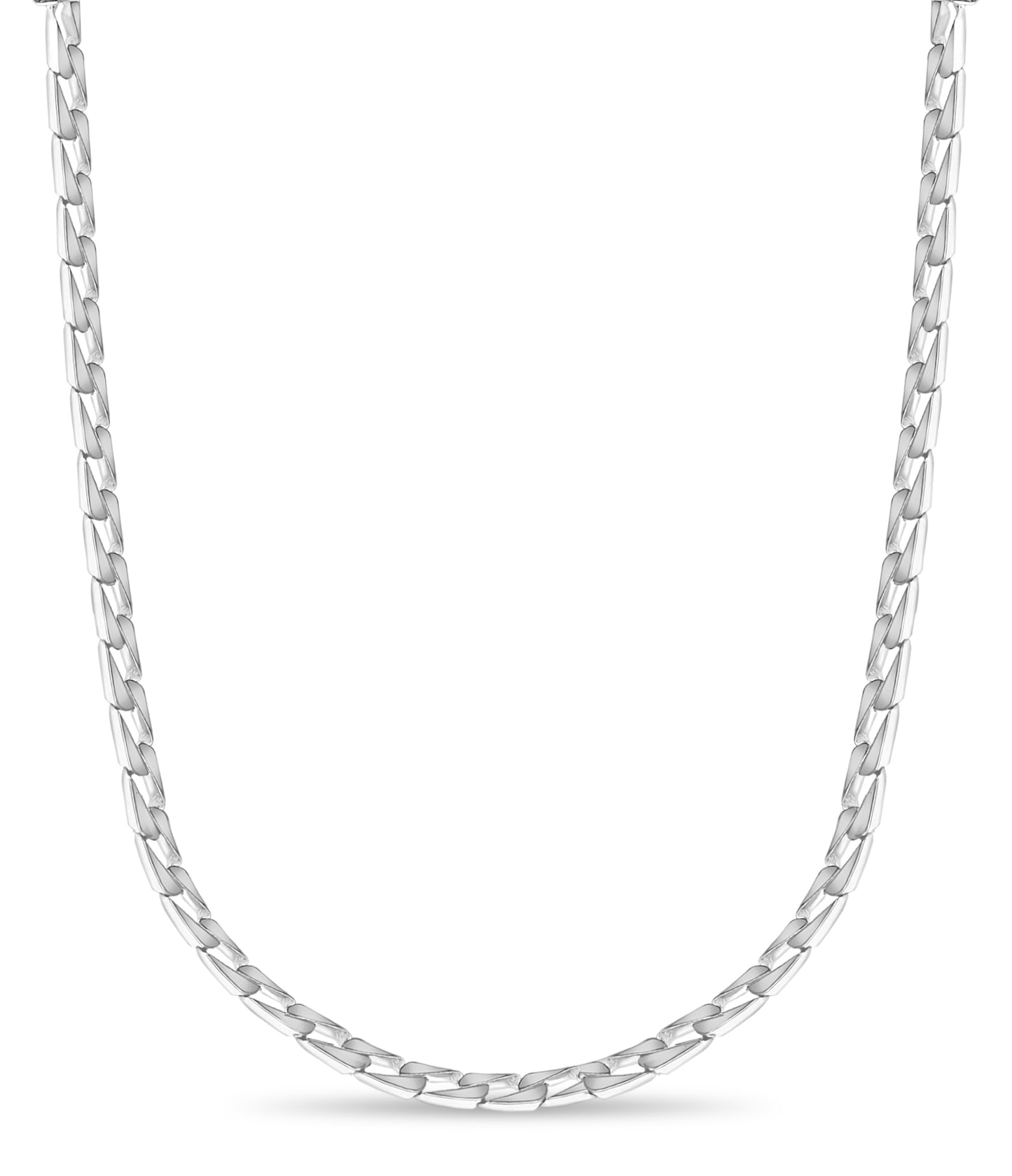 Handmade Solid Gold Curb Necklace , 9mm