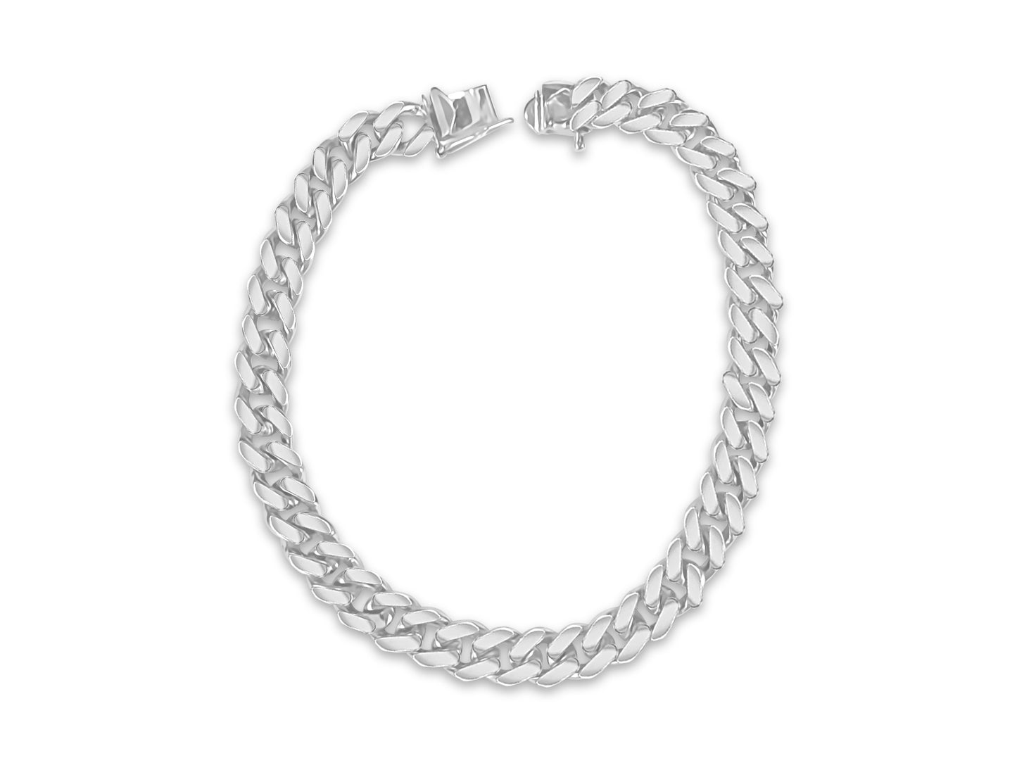 Handmade Solid Gold Curb Bracelet , 7mm