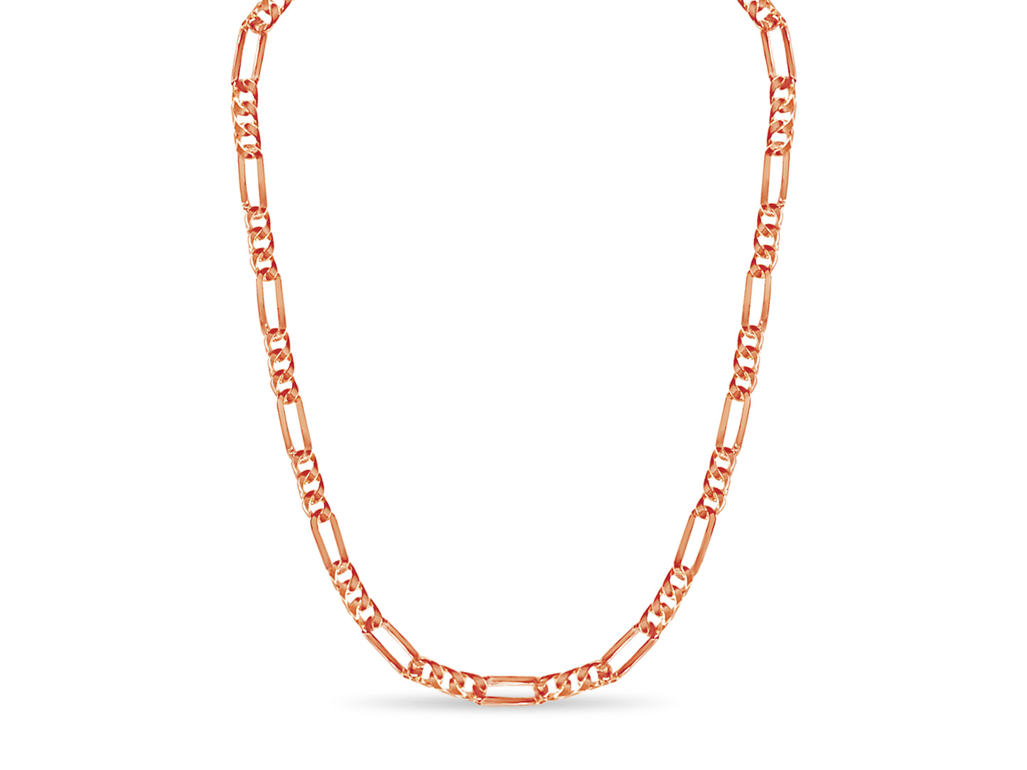 Handmade Solid Gold Figaro Necklace , 8mm