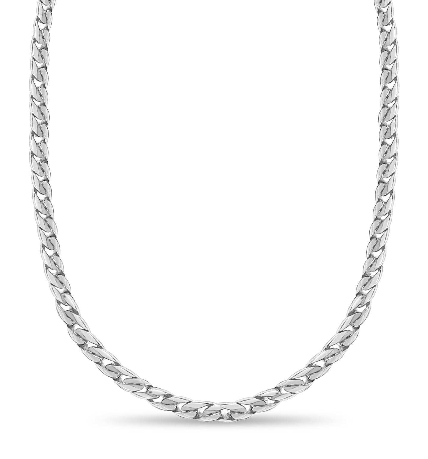 Handmade Solid Gold Curb Necklace , 13mm