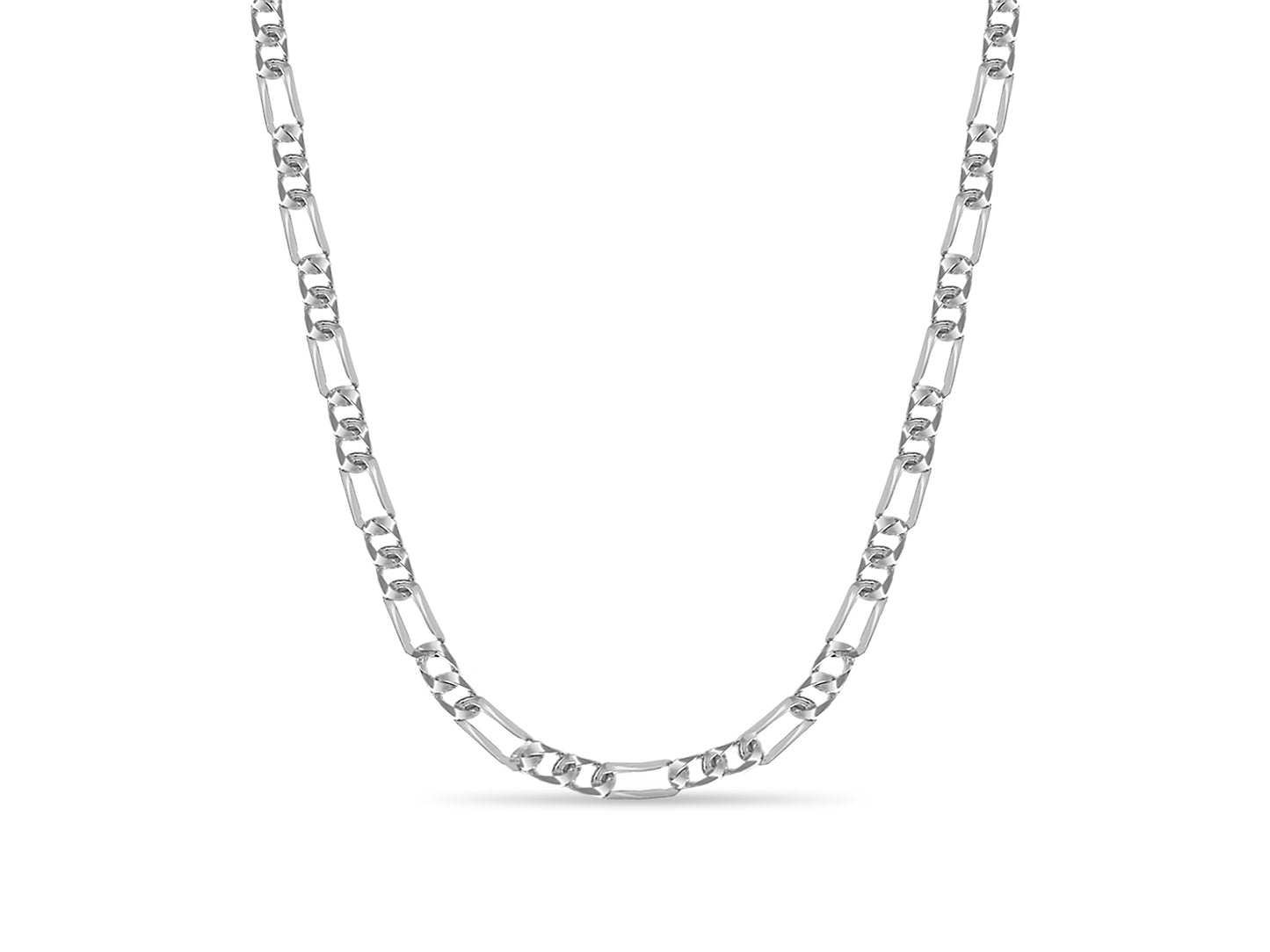 Handmade Solid Gold Figaro Necklace , 7mm