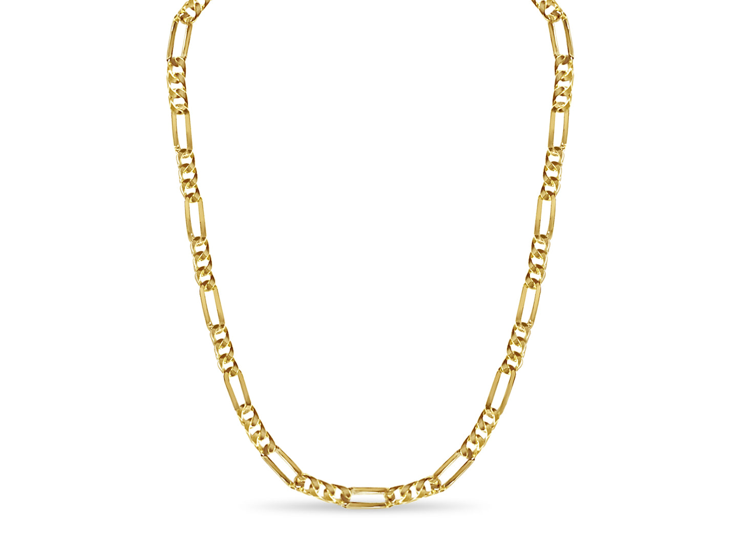 Handmade Solid Gold Figaro Necklace , 8mm