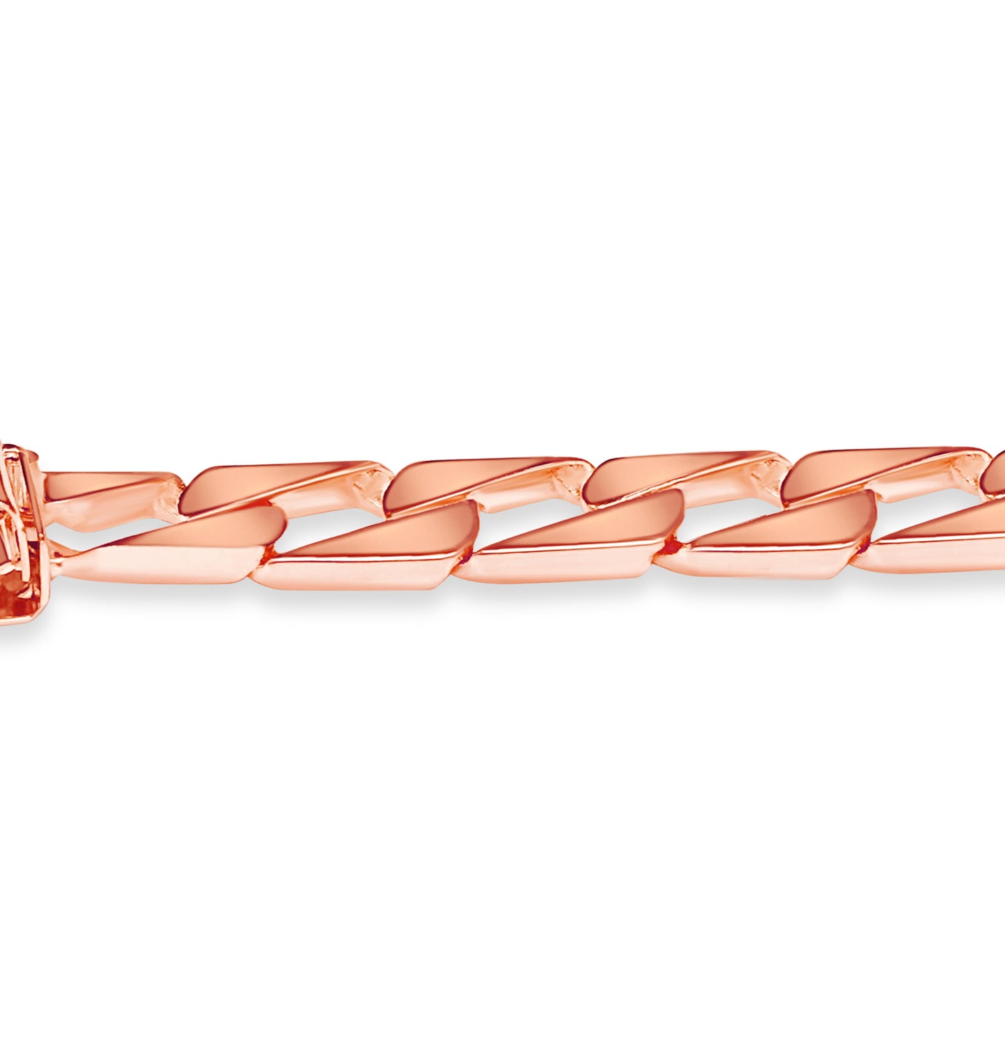 Handmade Solid Gold Curb Bracelet , 9mm