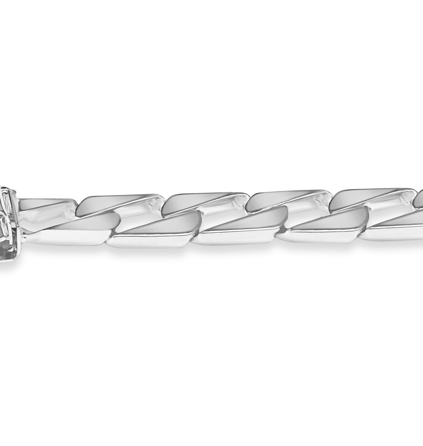 Handmade Solid Gold Curb Bracelet , 9mm