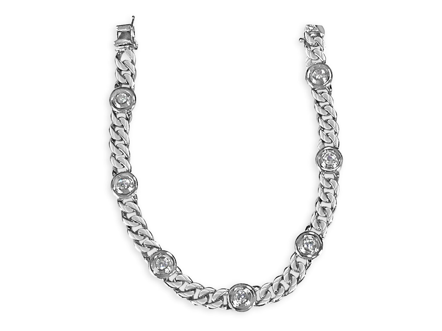 Handmade Solid Gold Curb Bracelet , 8mm