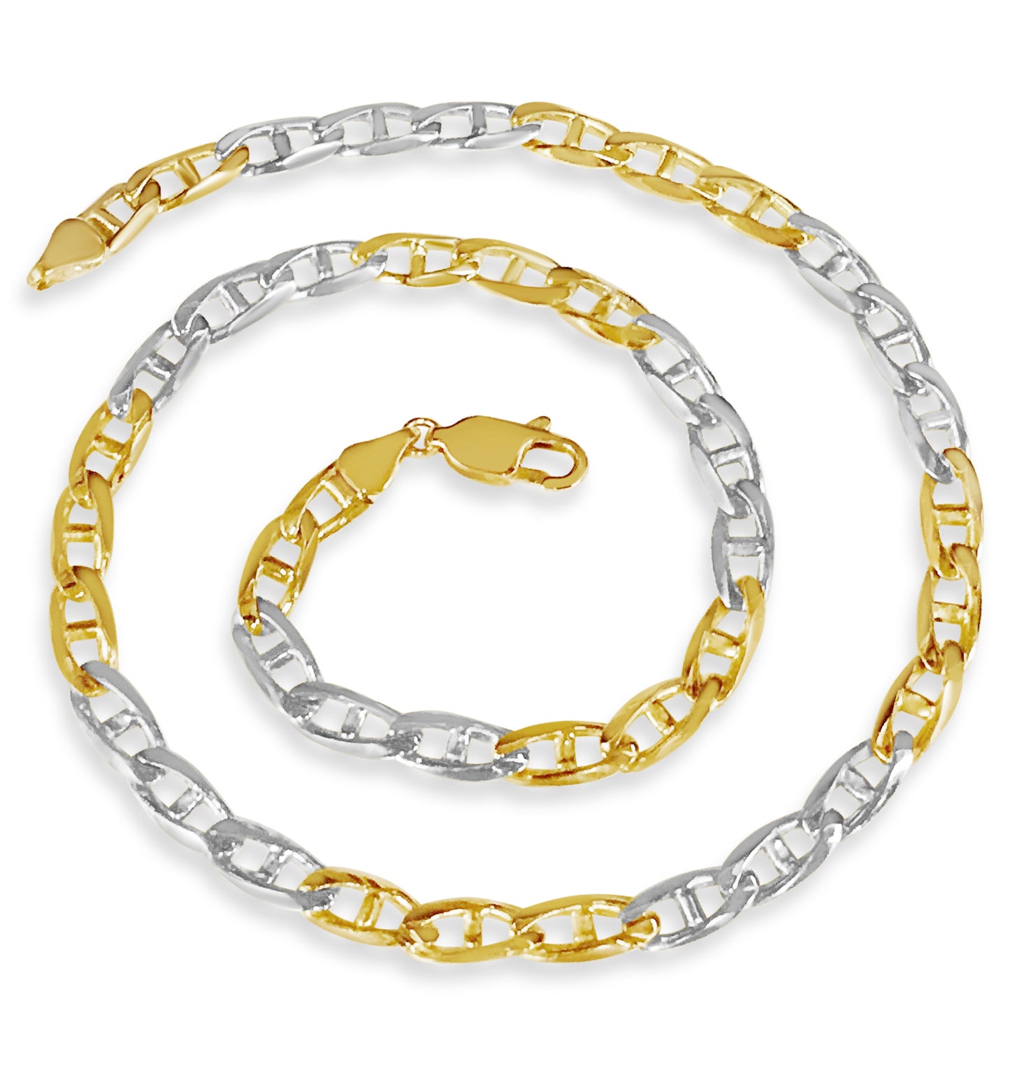 Handmade Solid Gold Anchor Mariner Bracelet , 6mm