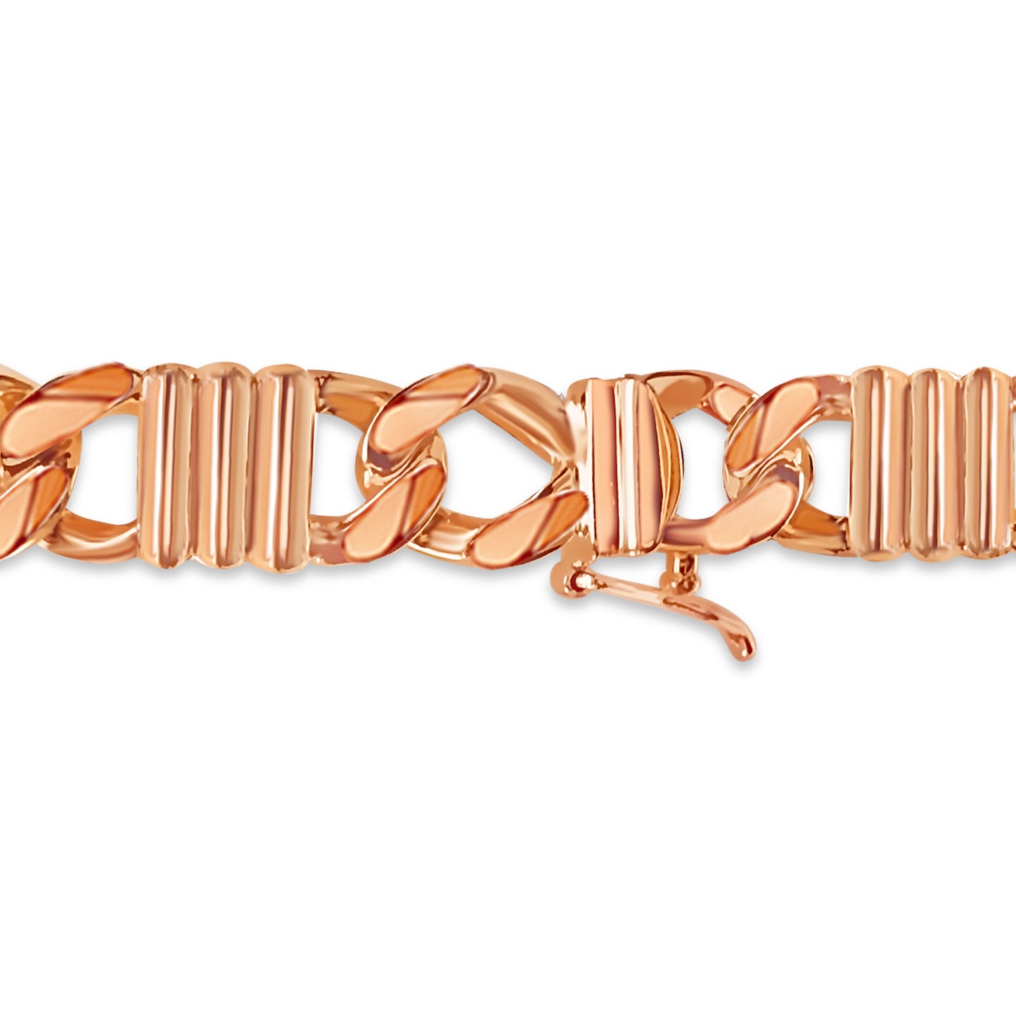 Handmade Solid Gold Curb Bracelet , 9mm