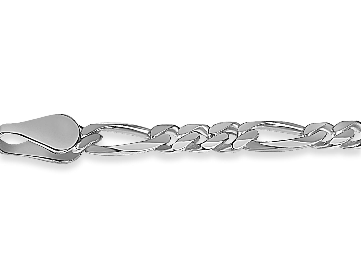 Handmade Solid Gold Figaro Bracelet , 5mm