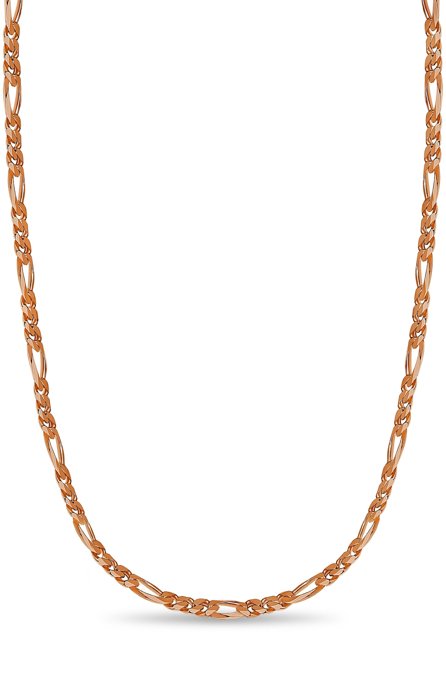 Handmade Solid Gold Figaro Necklace , 5mm